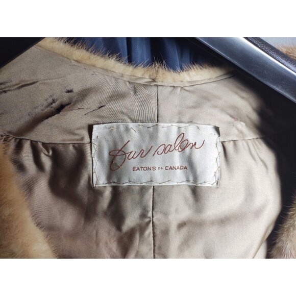 Eatons of Canada Fur Salon Real Mink Bolero Jacket Vintage Fur Cropped Pullover - Picture 7 of 8